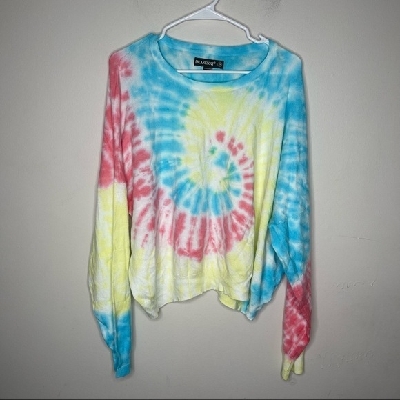 BLANKNYC Tie Dye Sweatshirt In Off-white - Picture 2 of 6